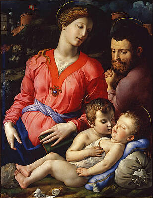 The Panciatichi Holy Family Print by Bronzino