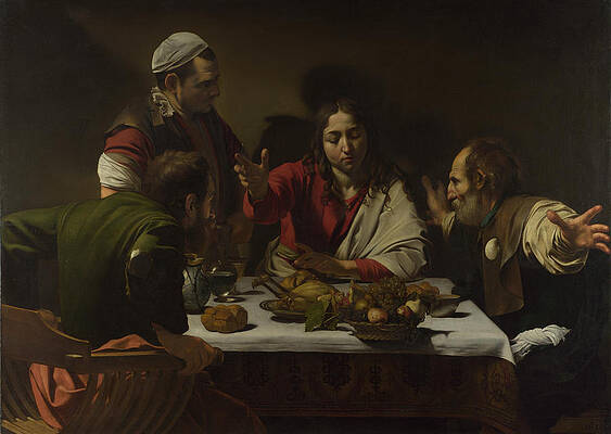 The Supper at Emmaus Print by Caravaggio