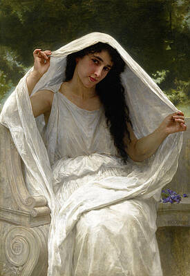 The Veil Print by William-Adolphe Bouguereau