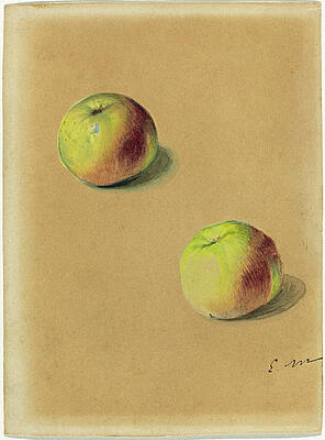 Two Apples Print by Edouard Manet