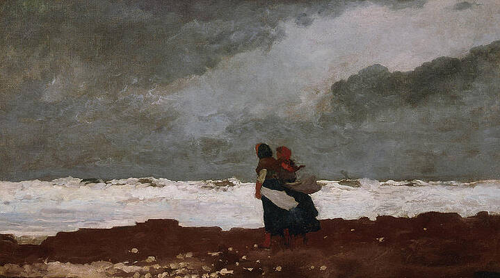 Two Figures by the Sea Print by Winslow Homer