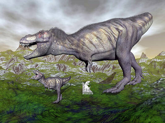 Tyrannosaurus rex dinosaur mum and baby- 3D render by Elenarts - Elena Duvernay Digital Art Tyrannosaurus rex dinosaur mum and baby- 3D render by Elenarts - Elena Duvernay Digital Art