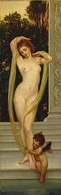 Venus and Cupid Print by Frederic Leighton