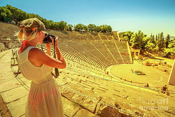 Wall Art - Photograph - Woman photographer in Europe #1 by Benny Marty