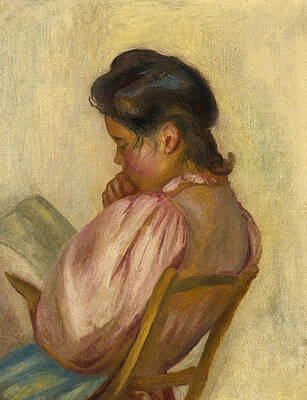 Woman Reading Print by Pierre-Auguste Renoir