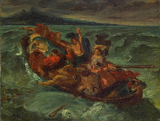 Christ on the Sea of Galilee Print by Eugene Delacroix