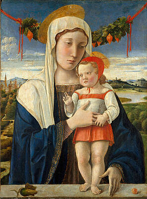 Madonna And Child Print by Giovanni Bellini