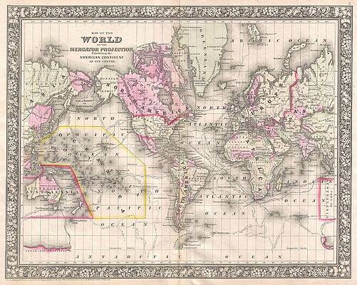 Mercator Map Art Page 2 Of 4 Fine Art America