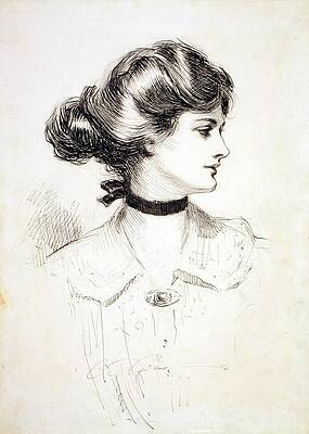 Wall Art - Photograph - 1909 Drawing By Charles Dana Gibson by Everett