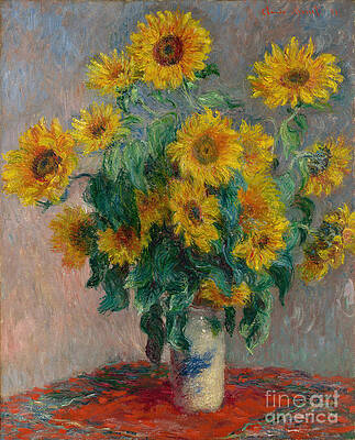 Wall Art - Painting - Bouquet of Sunflowers by Claude Monet