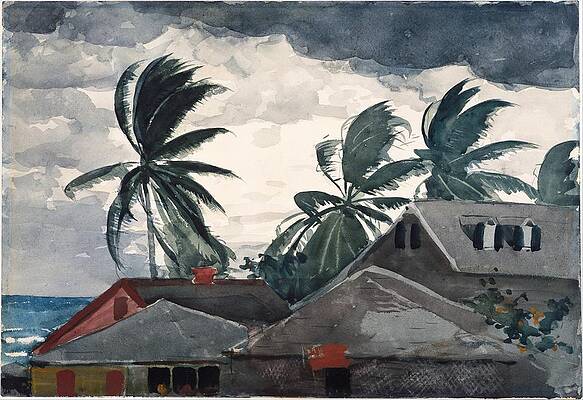 Hurricane Bahamas Print by Winslow Homer