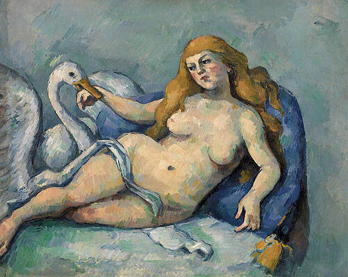 Leda and the Swan Print by Paul Cezanne