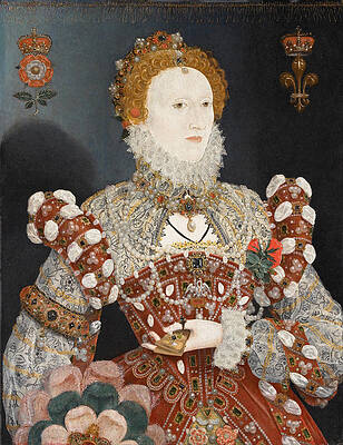 Portrait of Queen Elizabeth I Print by Nicholas Hilliard