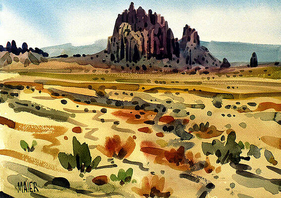 Peinture sable Navajo Shiprock plantes sacrées