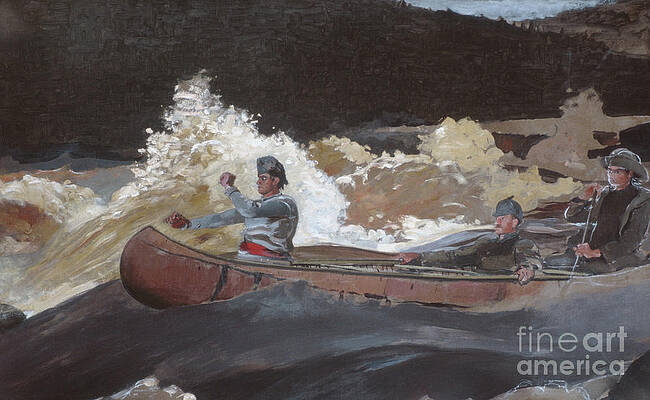 Shooting the Rapids, Saguenay River Print by Winslow Homer