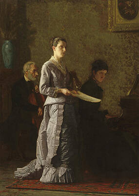 Singing a Pathetic Song Print by Thomas Eakins Singing a Pathetic Song Print by Thomas Eakins