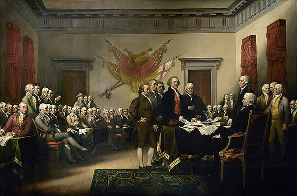 Wall Art - Painting - The Declaration of Independence by John Trumbull