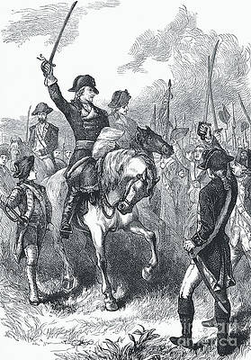 Wall Art - Drawing - The Declaration of Independence read to the Army  by English School