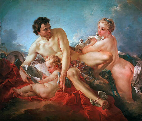 The Education of Cupid Print by Francois Boucher