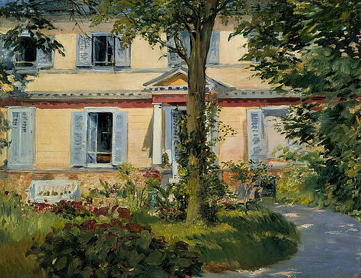 The House at Rueil Print by Edouard Manet