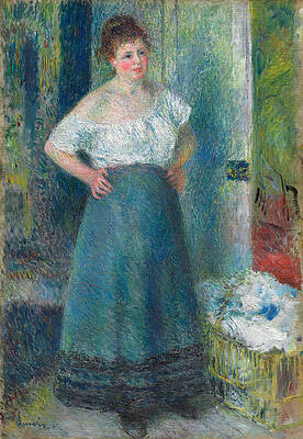 The Laundress Print by Pierre-Auguste Renoir