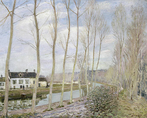 The Loing's Canal Print by Alfred Sisley