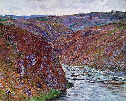 Valley of the Creuse. Gray Day Print by Claude Monet