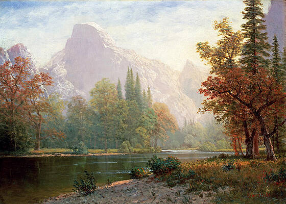 Yosemite Print by Albert Bierstadt