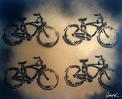 Abstract Bicycle Paintings Fine Art America