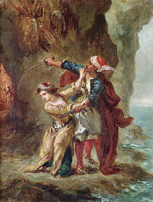 The Bride of Abydos Print by Eugene Delacroix