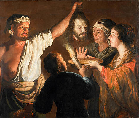 The Executioner with the Head of John the Baptist Print by William Dobson