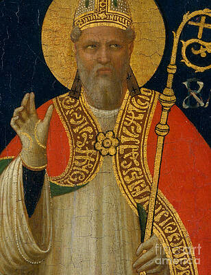 A Bishop Saint Print by Fra Angelico