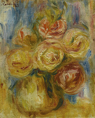 Roses Print by Pierre-Auguste Renoir