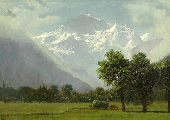 Mountain Landscape Print by Albert Bierstadt