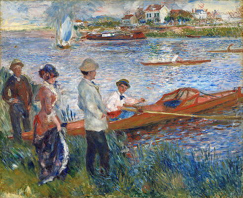 Oarsmen at Chatou Print by Pierre-Auguste Renoir