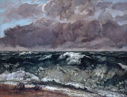 The Wave Print by Gustave Courbet