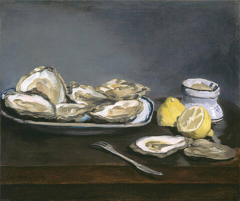 Oysters Print by Edouard Manet
