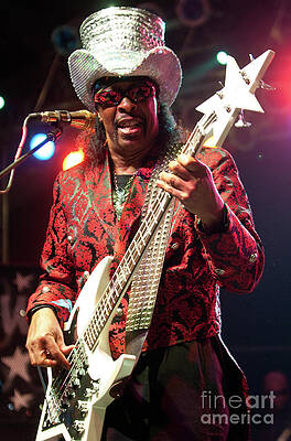 Wall Art - Photograph - Joel Nathaniel Johnson with Bootsy Collins and The Funk University at Bonnaroo Music Festival by David Oppenheimer
