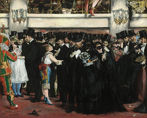 Masked Ball at the Opera Print by Edouard Manet