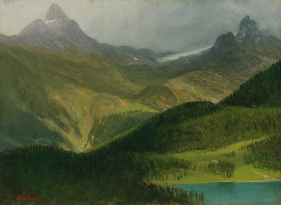 Mountain Landscape Print by Albert Bierstadt