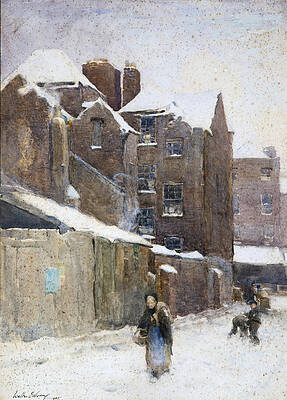 A Backstreet in the Snow Print by Walter Frederick Osborne