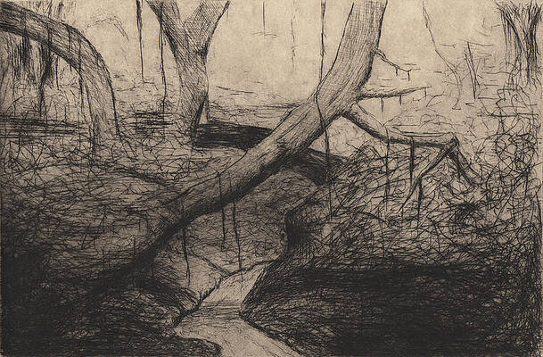 Wall Art - Drawing - A lonely Place of dying by Erik Paul