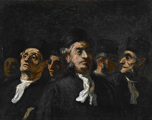 A Meeting of Lawyers Print by Honore Daumier