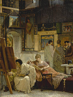 A Picture Gallery Print by Lawrence Alma-Tadema