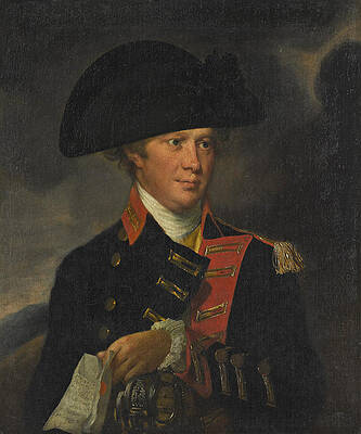A Portrait of Captain Richard French Print by Joseph Wright of Derby