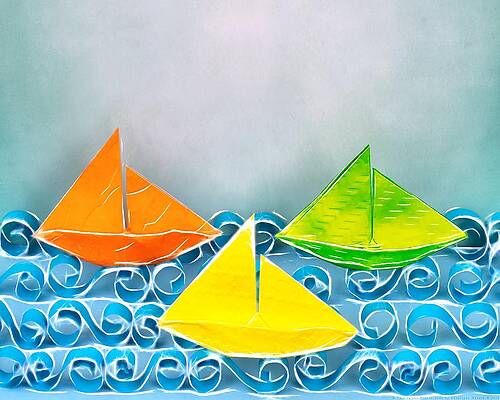 Paper Boat Painting by Andrew Hitchen - Fine Art America