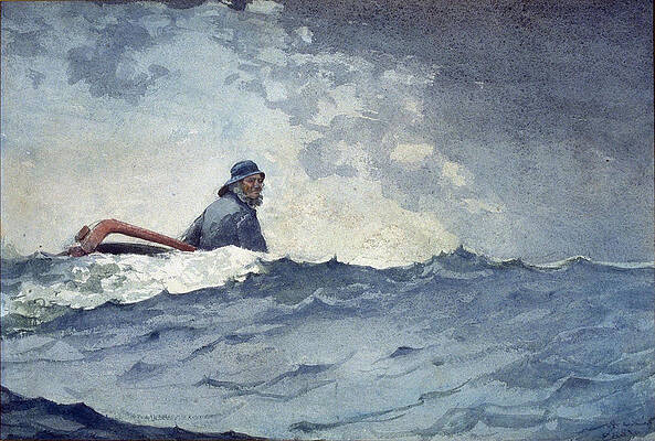 A Swell of the Ocean Print by Winslow Homer