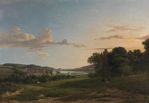 A View of Cessford and the Village of Caverton. Roxboroughshire in the Distance Print by Patrick Nasmyth