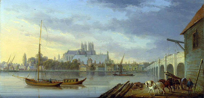 A View of Westminster Bridge and the Abbey from the South Side Print by William Anderson