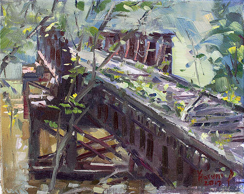 Railroad Bridge Paintings Fine Art America